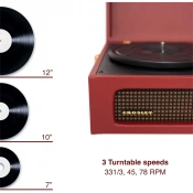 Проигрыватель виниловых пластинок Crosley Voyager Burgundy (CR8017B-BU) 4 – techzone.com.ua