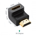 Адаптер Ugreen HD112 HDMI Male to Female Angled Adapter-Down Black (20109) 2 – techzone.com.ua