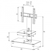 Стойка для ТВ Sonorous NEO 81 B-HBLK 2 – techzone.com.ua Стойка для ТВ Sonorous NEO 81 B-HBLK 2 – techzone.com.ua