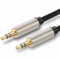 Кабель UGREEN AV125 3.5 mm to 3.5 mm Audio Cable Braided, 1 m Gray 10602 2 – techzone.com.ua