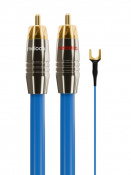 Фоно кабель Melodika SBPH20 Sky Blue 2xRCA - 2xRCA with ground wire 2m 1 – techzone.com.ua