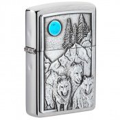 Запальничка Zippo 200 Wolf & Pack Emblem 49295 1 – techzone.com.ua