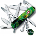 Складной нож Victorinox HUNTSMAN ZODIAC Зелёная деревянная змея 1.3713.3.Z4310pk 2 – techzone.com.ua