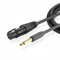 Кабель UGREEN AV131 Jack 6.3 mm to XLR Female AV Cable, 3 m Black 20720 1 – techzone.com.ua