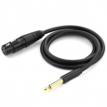 Кабель UGREEN AV131 Jack 6.3 mm to XLR Female AV Cable, 3 m Black 20720 3 – techzone.com.ua