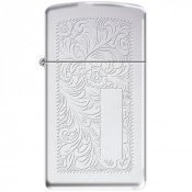 Запальничка вузька Zippo Slim Venetian 1652 High polish chrome 2 – techzone.com.ua Запальничка вузька Zippo Slim Venetian 1652 High polish chrome 2 – techzone.com.ua