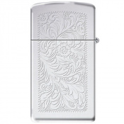 Запальничка вузька Zippo Slim Venetian 1652 High polish chrome 3 – techzone.com.ua Запальничка вузька Zippo Slim Venetian 1652 High polish chrome 3 – techzone.com.ua