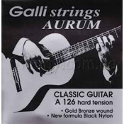 Струны для классической гитары Galli Aurum A126 (30-45) Black Nilon Hi Tension Brass