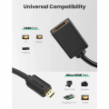 Кабель UGREEN Micro HDMI До HDMI HDMI Adapter Cable, 22 cm Black 20134 3 – techzone.com.ua