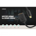 Кабель UGREEN Micro HDMI До HDMI HDMI Adapter Cable, 22 cm Black 20134 8 – techzone.com.ua