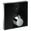 HANSGROHE SHOWERSELECT термостат для одного потребителя, стеклянный, см, черный/хром 15737600 1 – techzone.com.ua