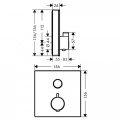 HANSGROHE SHOWERSELECT термостат для одного потребителя, стеклянный, см, черный/хром 15737600 2 – techzone.com.ua