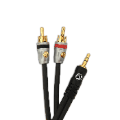 D'ADDARIO PW-MP-05 Custom Series Dual RCA to 3.5 Stereo Mini Jack Cable (1.5m)