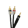 D'ADDARIO PW-MP-05 Custom Series Dual RCA to 3.5 Stereo Mini Jack Cable (1.5m) 1 – techzone.com.ua