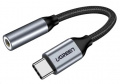 Кабель UGREEN AV142 USB Type-C Male to 3.5mm Female Cable, 10 cm Gray 30632 1 – techzone.com.ua