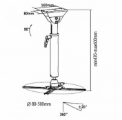 Крепление для проектора Sunne PRO300M white 2 – techzone.com.ua Крепление для проектора Sunne PRO300M white 2 – techzone.com.ua