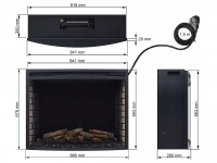 Электрокамин ArtiFlame AF33 (вигнуте скло) 7 – techzone.com.ua