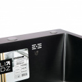 Кухонная мойка Lidz H5050B 3.0/0.8 мм Brush Black (LDH5050BPVD3008) 4 – techzone.com.ua