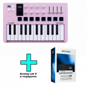 MIDI-клавіатура Arturia MiniLab 3 Rose Quartz + Arturia Analog Lab V 1 – techzone.com.ua