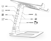 Підставка-хаб для ноутбука Reloop Stand Hub Pro 7 – techzone.com.ua Підставка-хаб для ноутбука Reloop Stand Hub Pro 7 – techzone.com.ua
