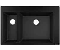 HANSGROHE S510-F635 мойка для кухни, встроенная 180/450, цвет черный графит 43315170