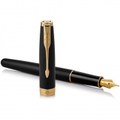 Набор Parker SONNET Matte Black Lacquer GT FP F (перьевая ручка + блокнот Parker) 2 – techzone.com.ua Набор Parker SONNET Matte Black Lacquer GT FP F (перьевая ручка + блокнот Parker) 2 – techzone.com.ua