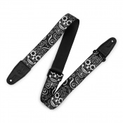 LEVY'S MP2CAL-003 2″ Poly Calaca Guitar Strap – Skulls