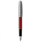Ручка перьевая Parker SONNET Essentials Metal & Red Lacquer CT FP F 83 611