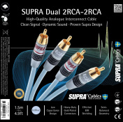 Межблочный кабель Supra DUAL 2RCA-2RCA AUDIO 2M (1001901253) 5 – techzone.com.ua