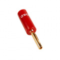 Роз'єм CHORD Crimp Gold Banana Plug Red Cap (шт) 1 – techzone.com.ua