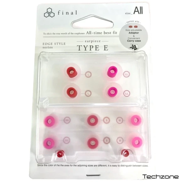 Final Audio Earpiece Type E Clear Red (set 5 pair) (FI-EPECL2A4_EN) 4 – techzone.com.ua