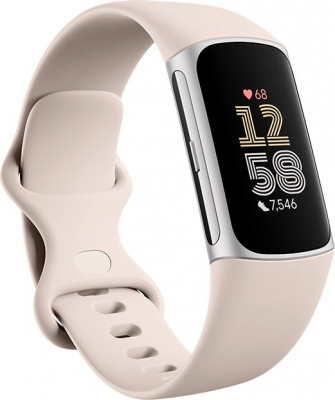 Фитнес-браслет Fitbit Charge 6 Porcelain / Silver Aluminum – techzone.com.ua
