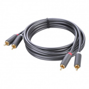 Кабель UGREEN AV104 2RCA to 2RCA Audio Cable, 1.5 m Black 10517