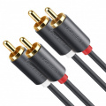 Кабель UGREEN AV104 2RCA to 2RCA Audio Cable, 1.5 m Black 10517 2 – techzone.com.ua